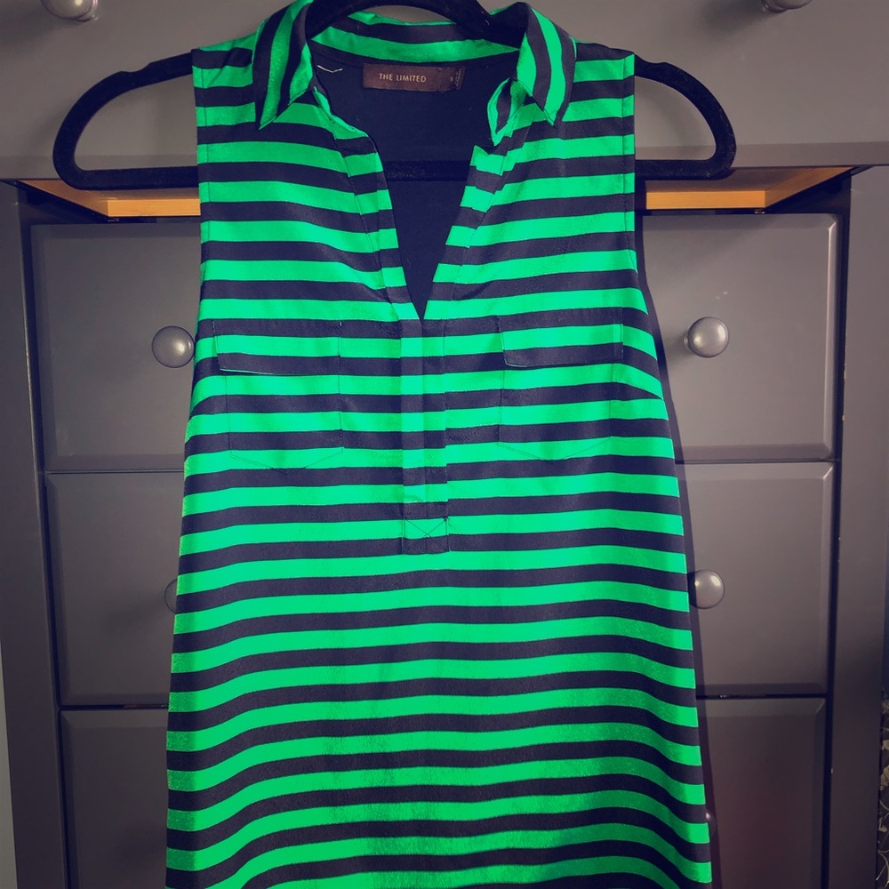 Sleeveless striped blouse by the Limited
